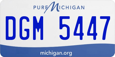 MI license plate DGM5447