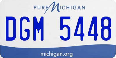 MI license plate DGM5448