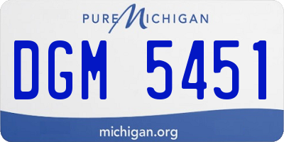 MI license plate DGM5451