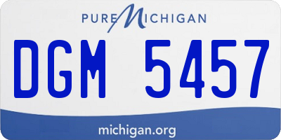 MI license plate DGM5457
