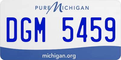 MI license plate DGM5459