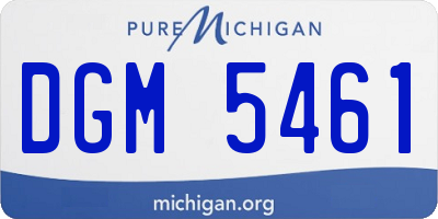 MI license plate DGM5461