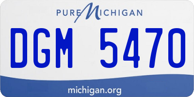 MI license plate DGM5470