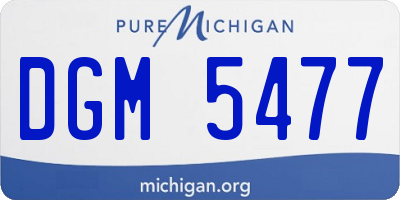 MI license plate DGM5477