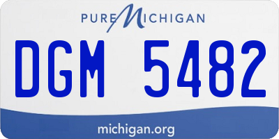 MI license plate DGM5482