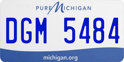 MI license plate DGM5484