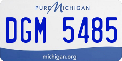 MI license plate DGM5485