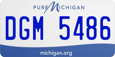 MI license plate DGM5486