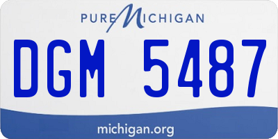 MI license plate DGM5487
