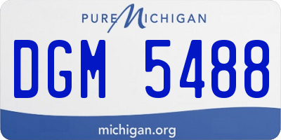 MI license plate DGM5488