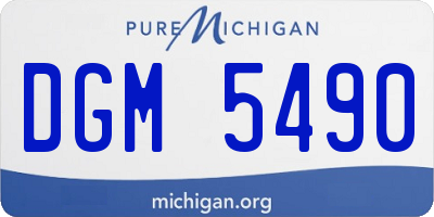 MI license plate DGM5490