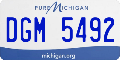 MI license plate DGM5492
