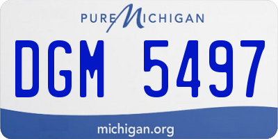 MI license plate DGM5497