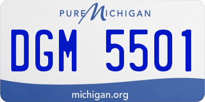 MI license plate DGM5501