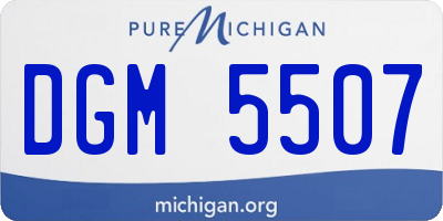 MI license plate DGM5507