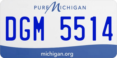 MI license plate DGM5514
