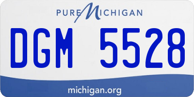 MI license plate DGM5528