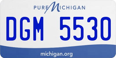 MI license plate DGM5530