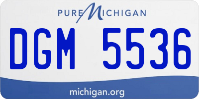 MI license plate DGM5536