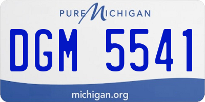 MI license plate DGM5541