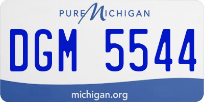 MI license plate DGM5544