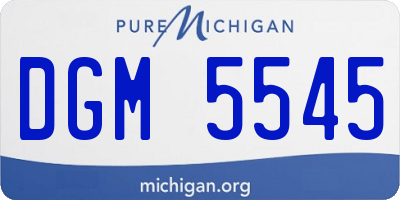 MI license plate DGM5545