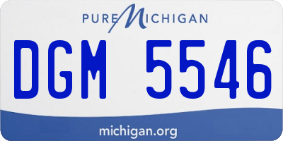 MI license plate DGM5546