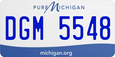 MI license plate DGM5548