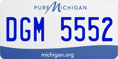 MI license plate DGM5552
