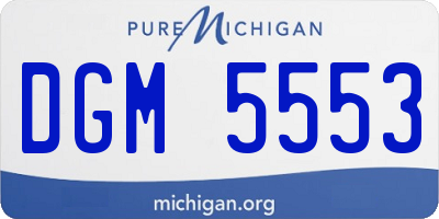 MI license plate DGM5553
