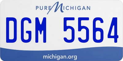 MI license plate DGM5564