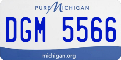 MI license plate DGM5566