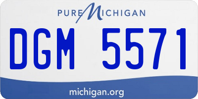 MI license plate DGM5571