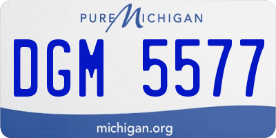 MI license plate DGM5577