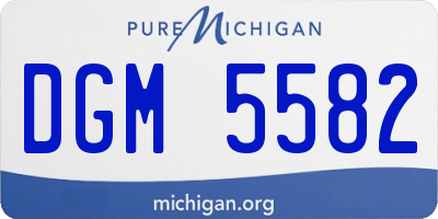 MI license plate DGM5582