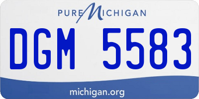 MI license plate DGM5583