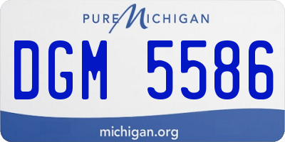 MI license plate DGM5586