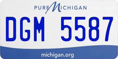 MI license plate DGM5587