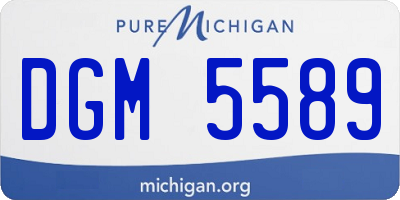 MI license plate DGM5589