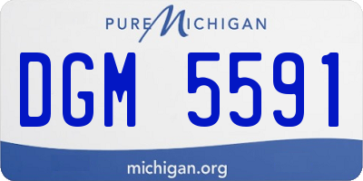 MI license plate DGM5591