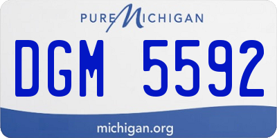 MI license plate DGM5592