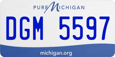 MI license plate DGM5597