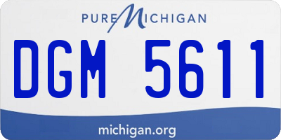 MI license plate DGM5611