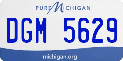 MI license plate DGM5629