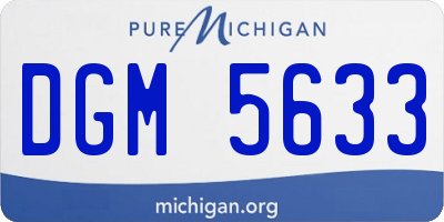 MI license plate DGM5633