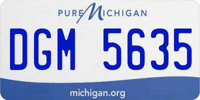 MI license plate DGM5635