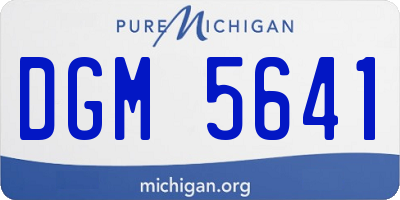 MI license plate DGM5641