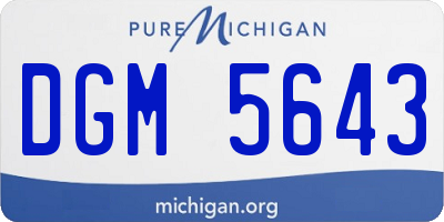 MI license plate DGM5643