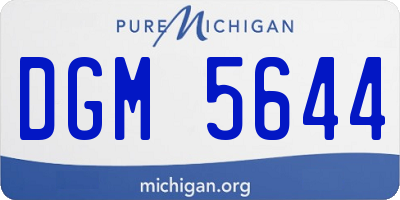 MI license plate DGM5644