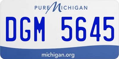 MI license plate DGM5645